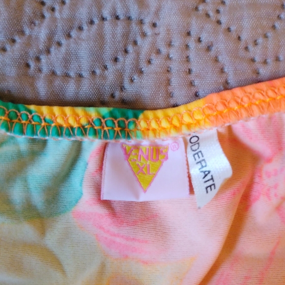 Vintage Venus 80s 90s High Cut Floral Bikini Set Swim Wear sz S/M - Picture 9 of 12